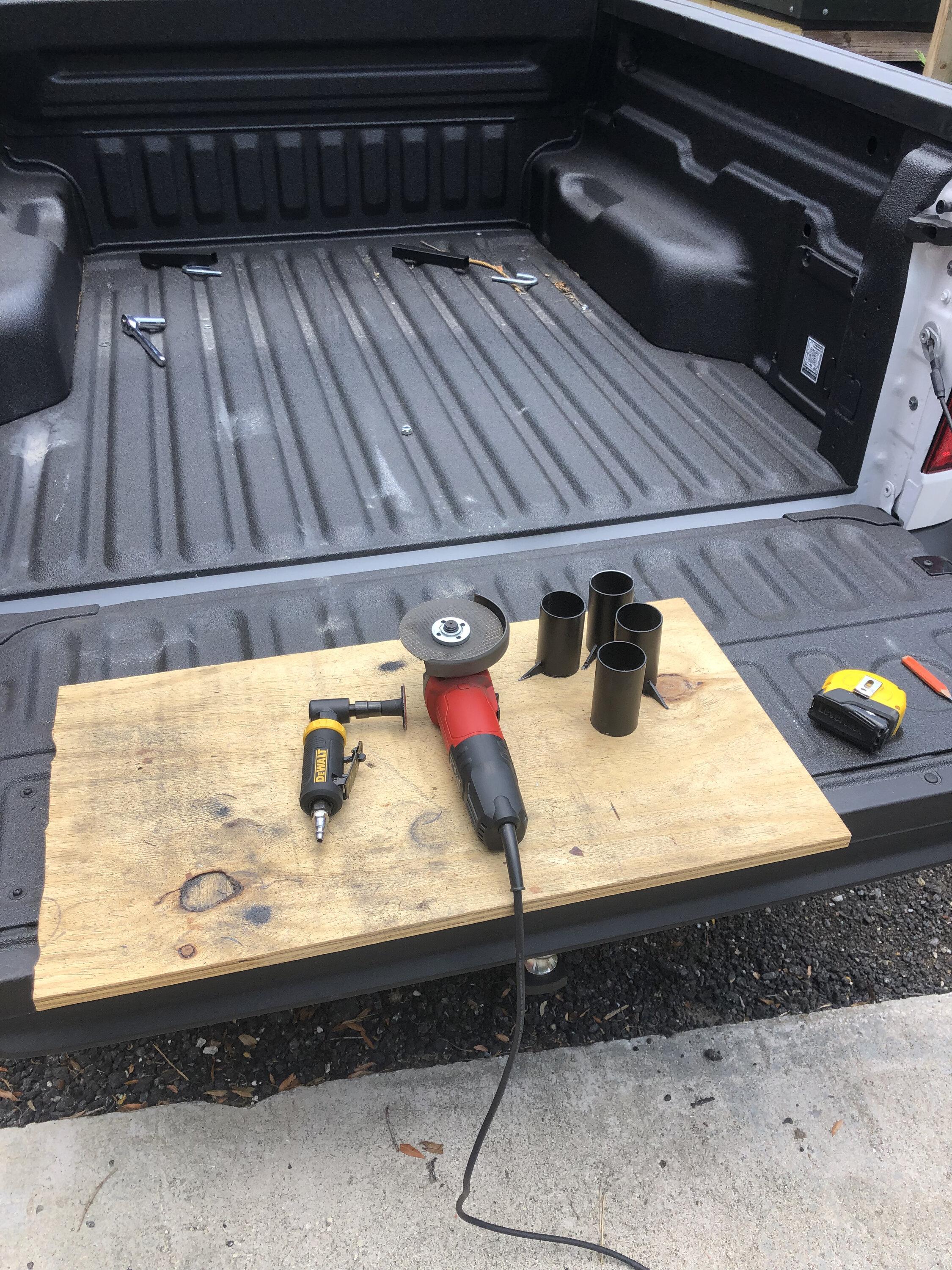 Ford Maverick Tool box, bedliner, and ladder / kayak / lumber / whatever customized rack installed 10
