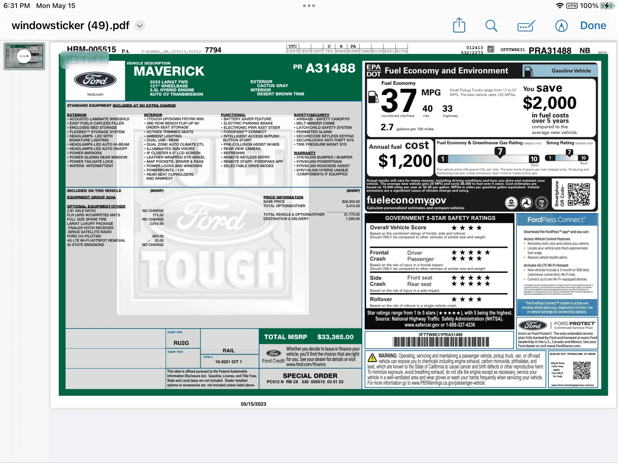 Ford Maverick Who here is actually paying 5-10 grand over MSRP for these trucks... And Why????? IMG_1058