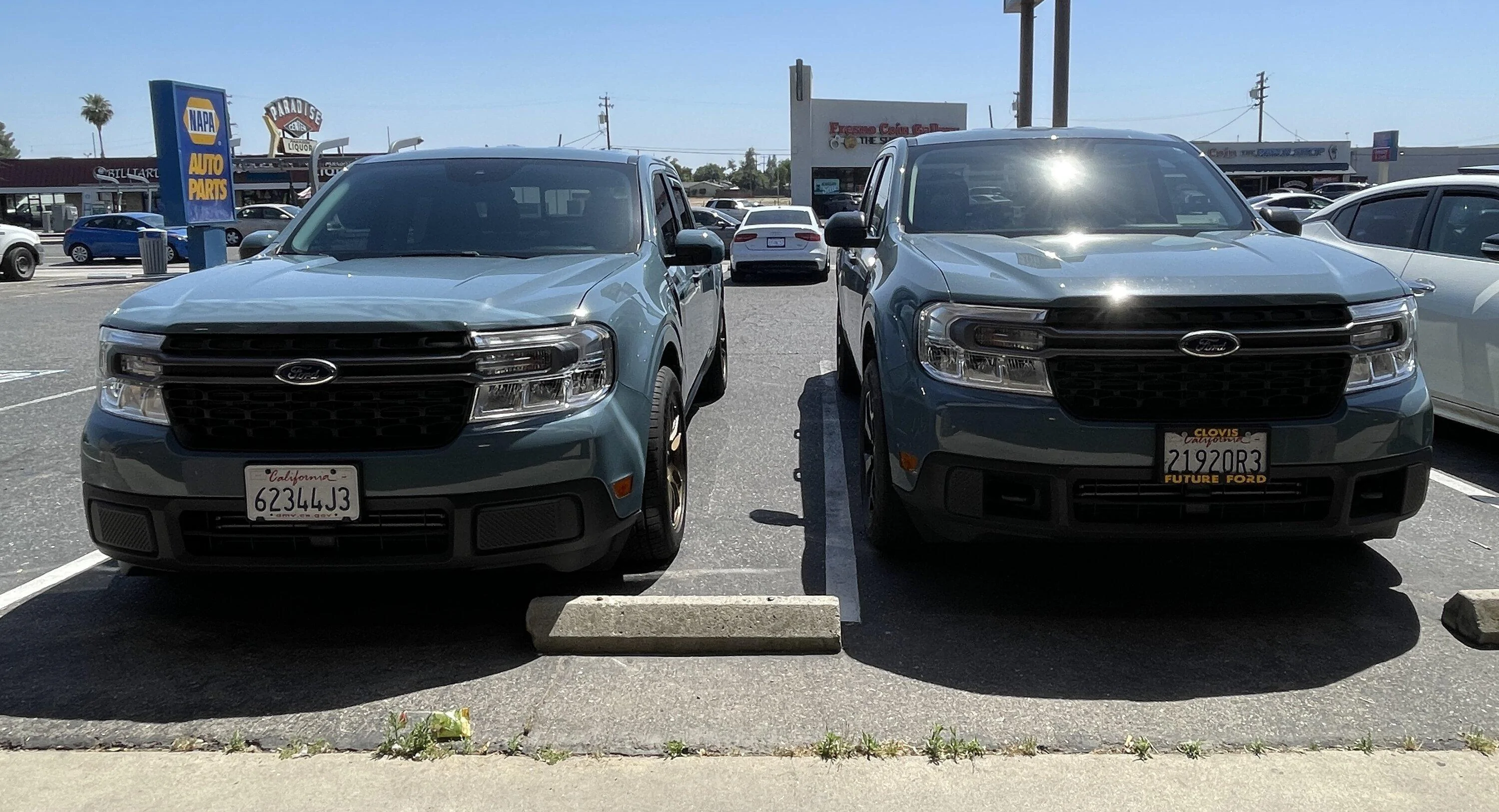 Ford Maverick Visual height comparison: Eibach lowering springs vs. stock FX4 suspension 41A12BA1-9A44-4991-A61D-23C65BCA32AB