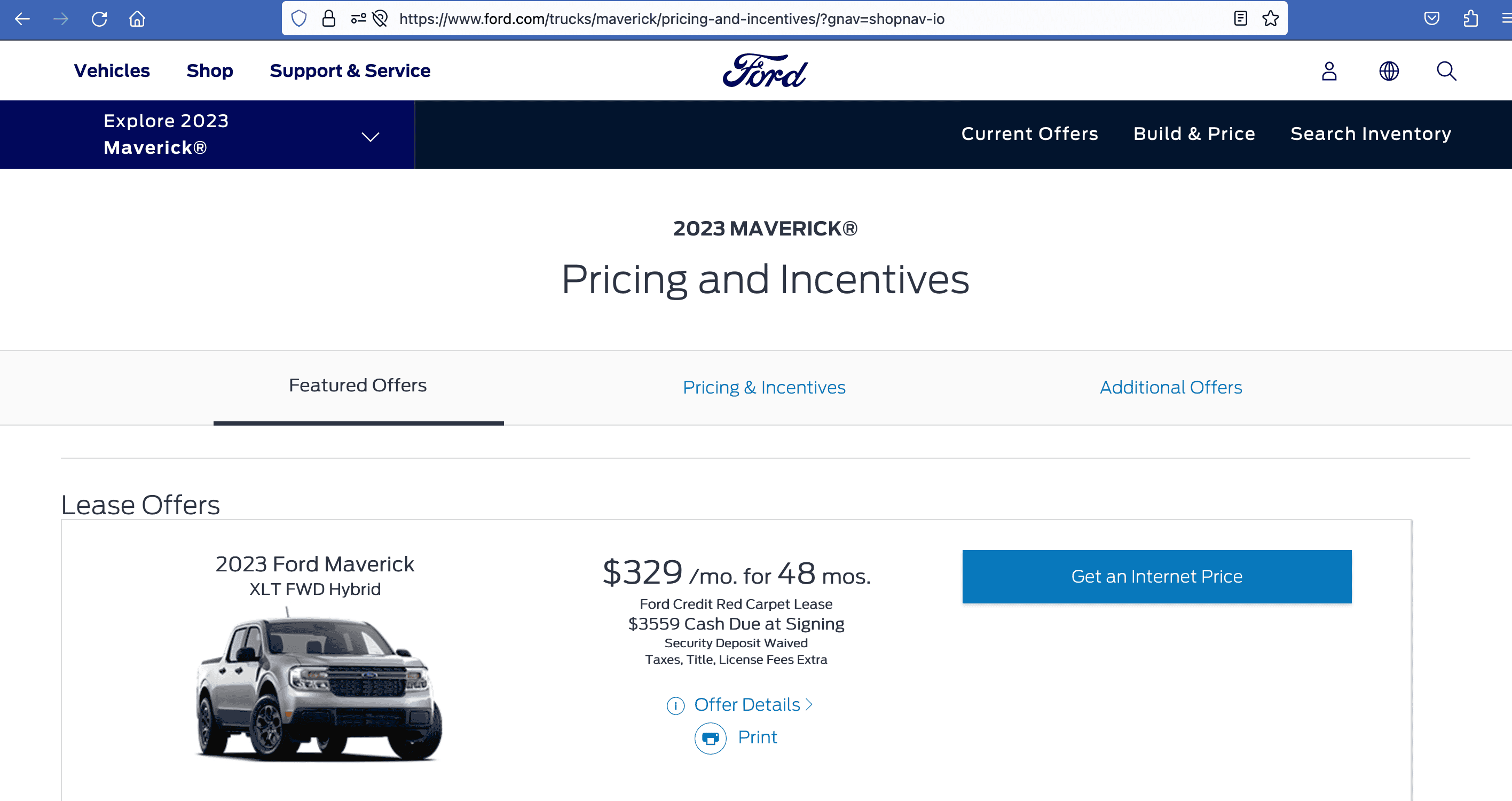 Ford Maverick Ford Leasing Mavericks Screen Shot 2023-05-17 at 4.57.12 PM