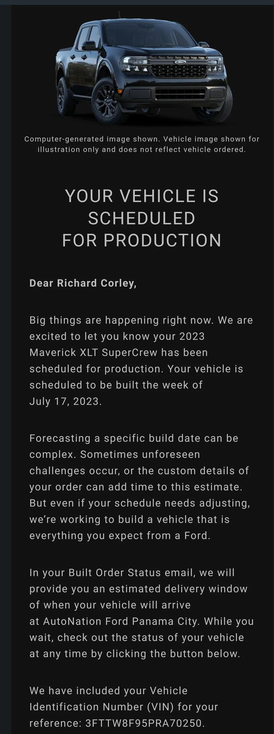 Ford Maverick 📬 5/18/23 Scheduling Email Received Group [EMAILS NOW ARRIVING] Screenshot_20230518_102701_Gmail