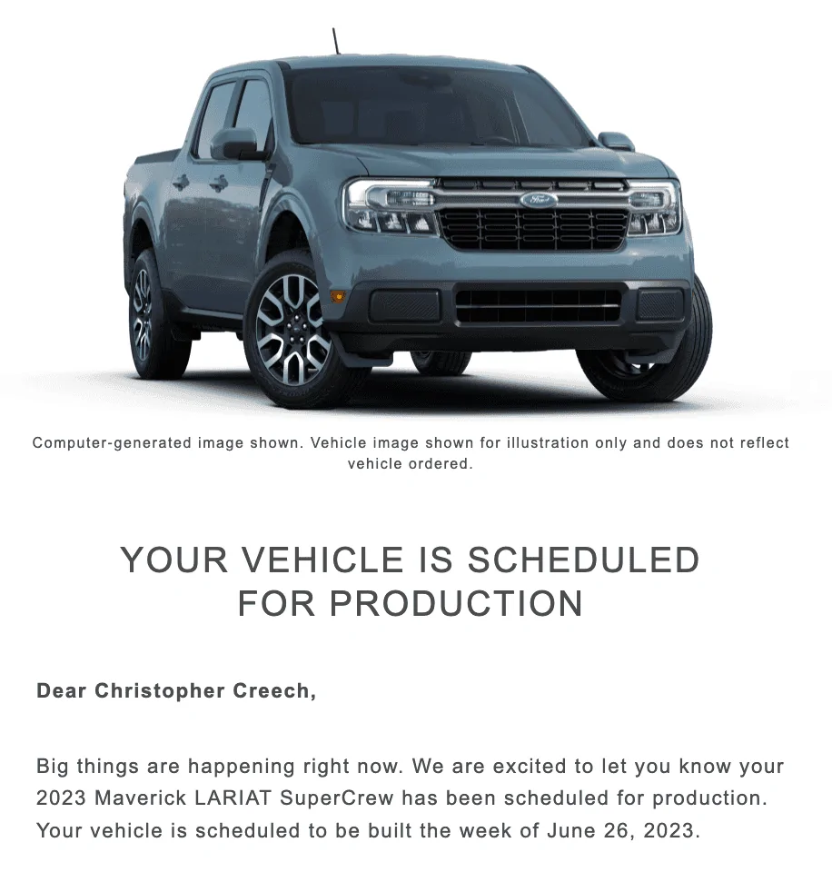 Ford Maverick 📬 5/18/23 Scheduling Email Received Group [EMAILS NOW ARRIVING] Screen Shot 2023-05-18 at 12.41.05 PM