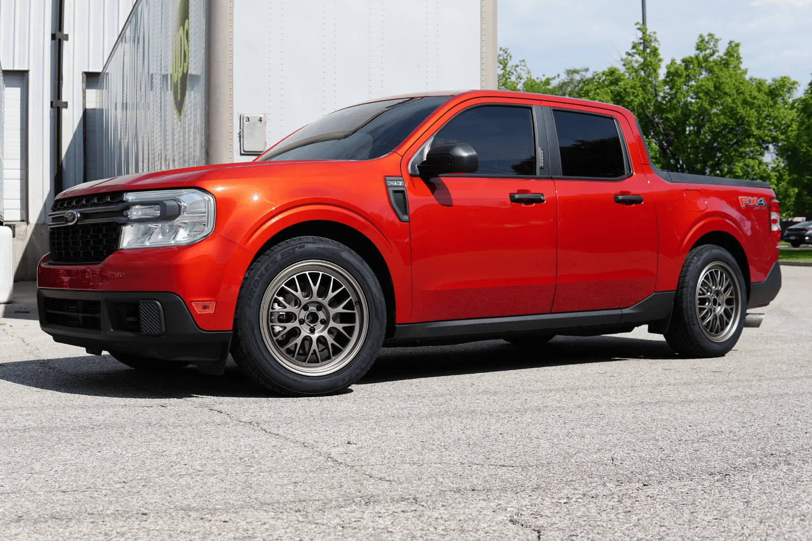 Ford Maverick Panda Motorworks Maverick Gets New Wheels and Lowered! [Video] Mav Wheels Front