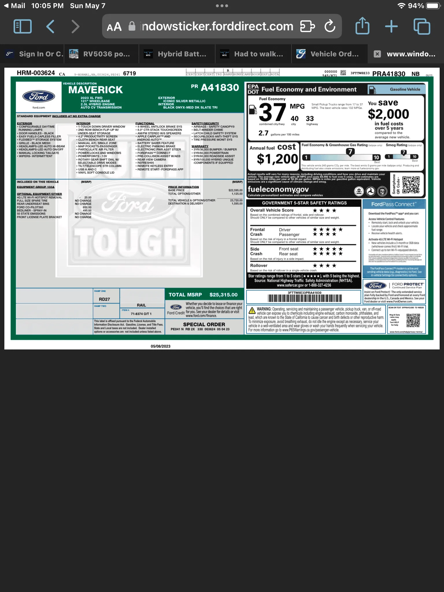 Ford Maverick Hi, New here. Is this a good deal or should I walk? 94A61F7C-10DD-46AE-9D01-6558F1B039B6