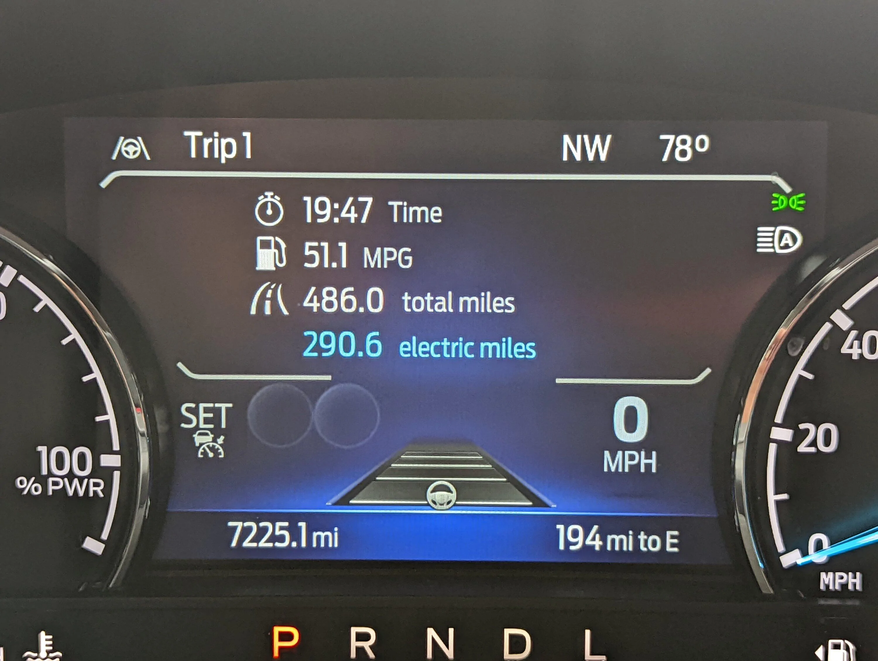 Ford Maverick Where is the screen that shows # of electric miles? PXL_20220924_171253456