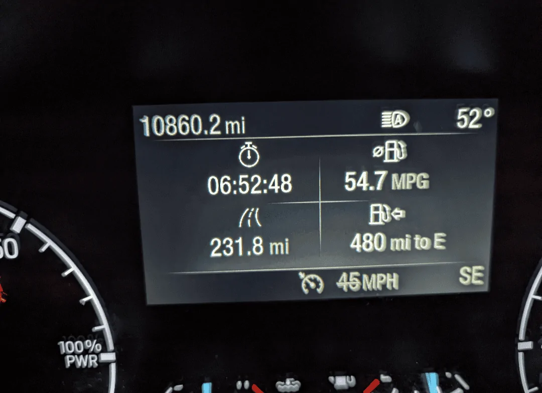 Ford Maverick What's Your Personal Best Fuel Economy? Screenshot_20230521-180016