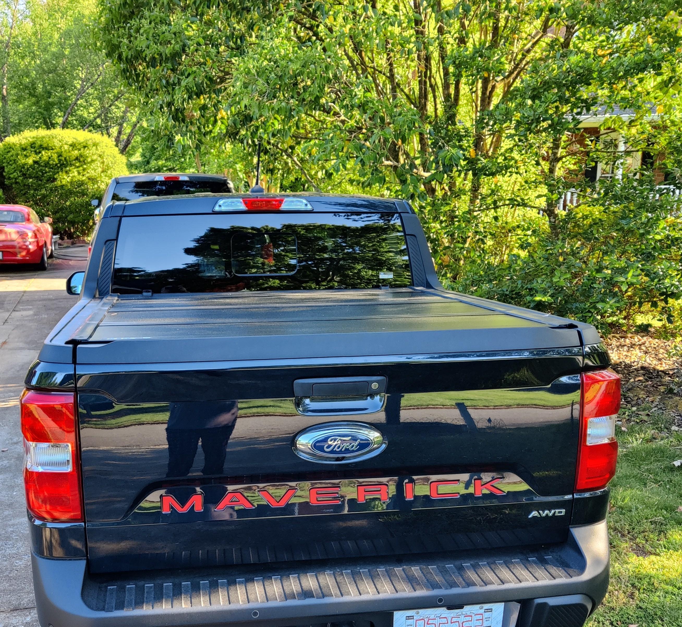 Ford Maverick Tailgate letters on Alto Blue IMG_20230509_181721~2