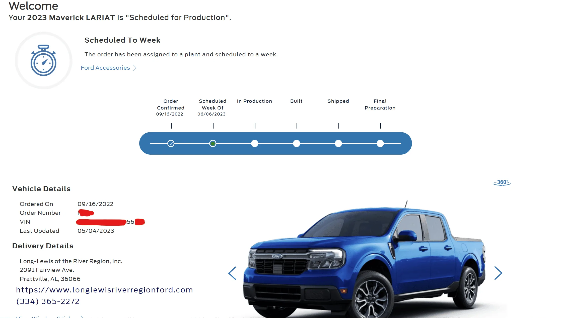 Ford Maverick Order tracking, is this NORMAl? 1684865825445