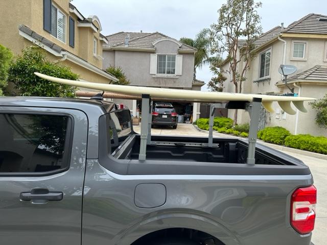 Ford Maverick Low budget bed rack installed on side bed rails IMG_3911.JPG