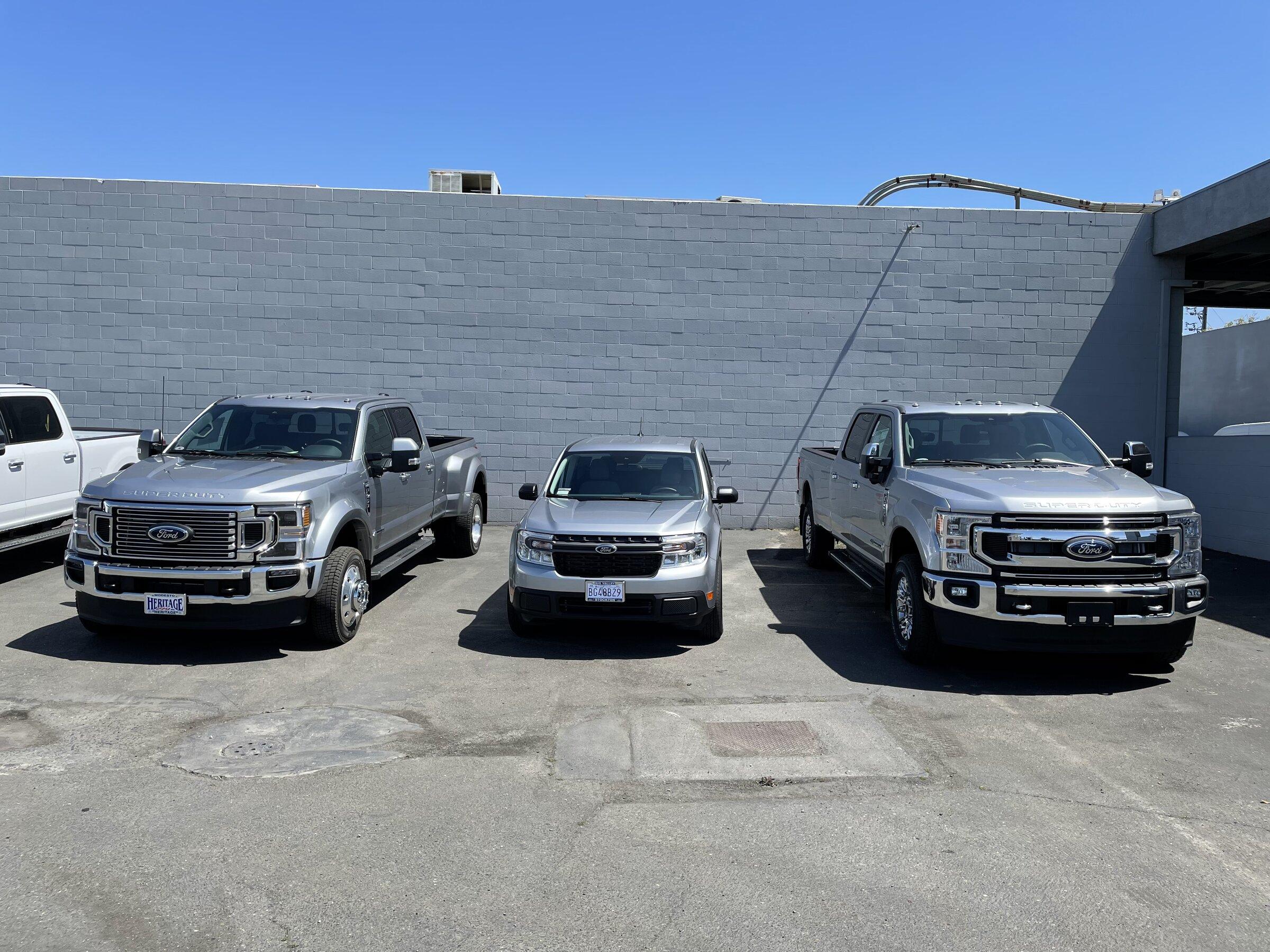 Ford Maverick Post your Maverick next to ridiculously large trucks - photos thread 1685150025472