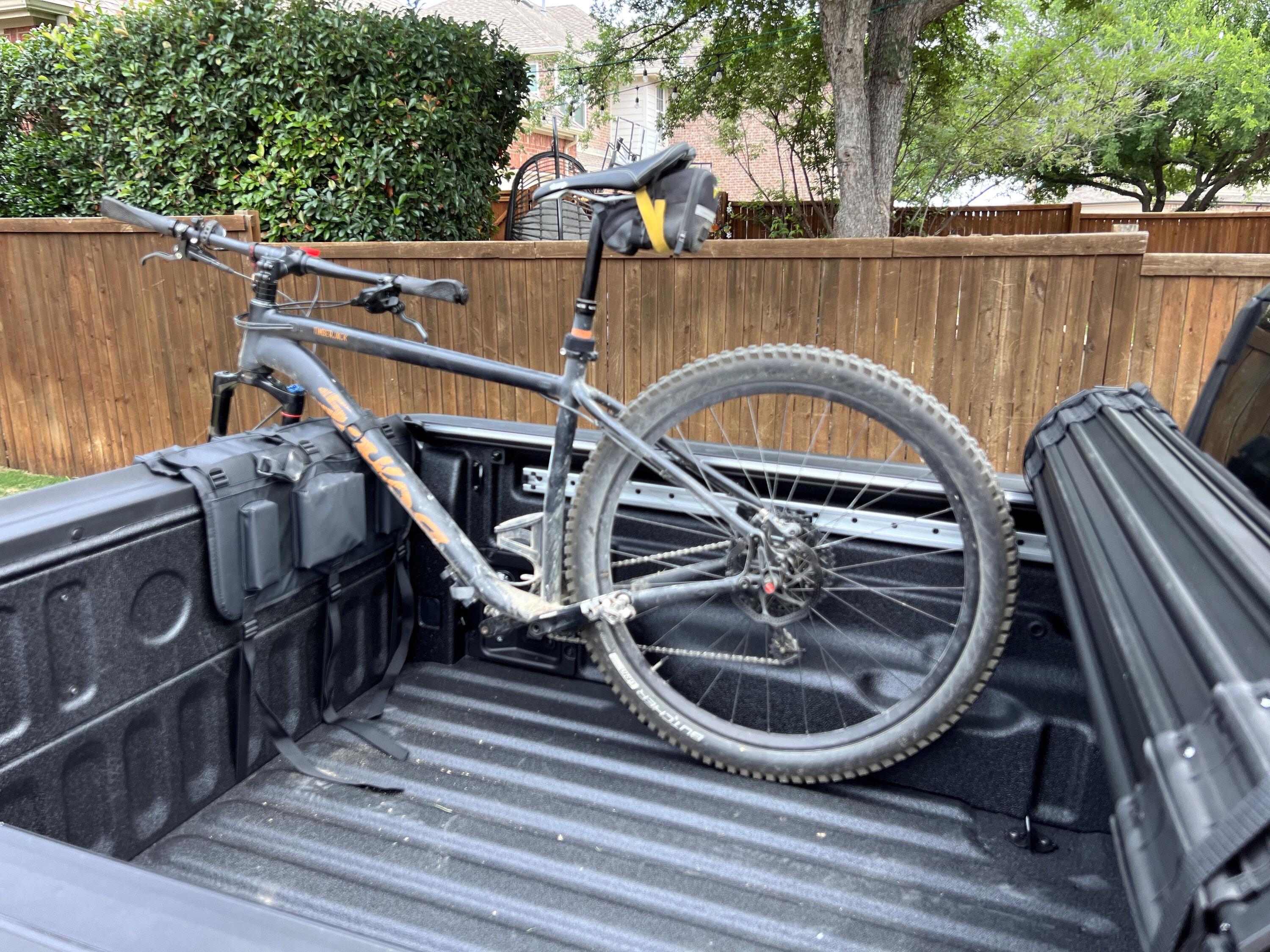 Ford Maverick Tailgate pad, single mountain bike, and hard roll-up tonneau - results IMG_4427.JPG
