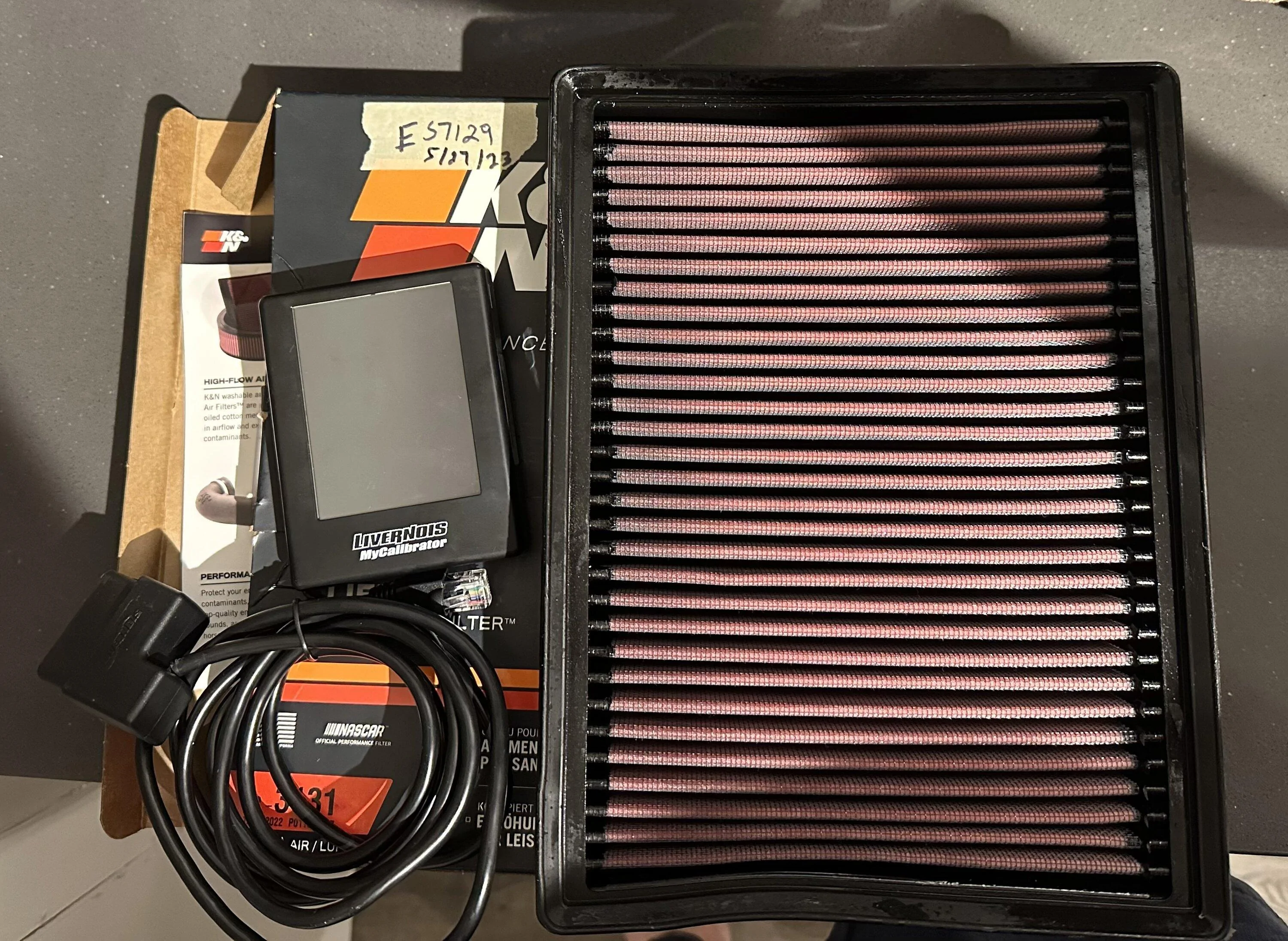 Ford Maverick Livernois MyCalibrator & K&N drop-in filter $165 IMG_0151