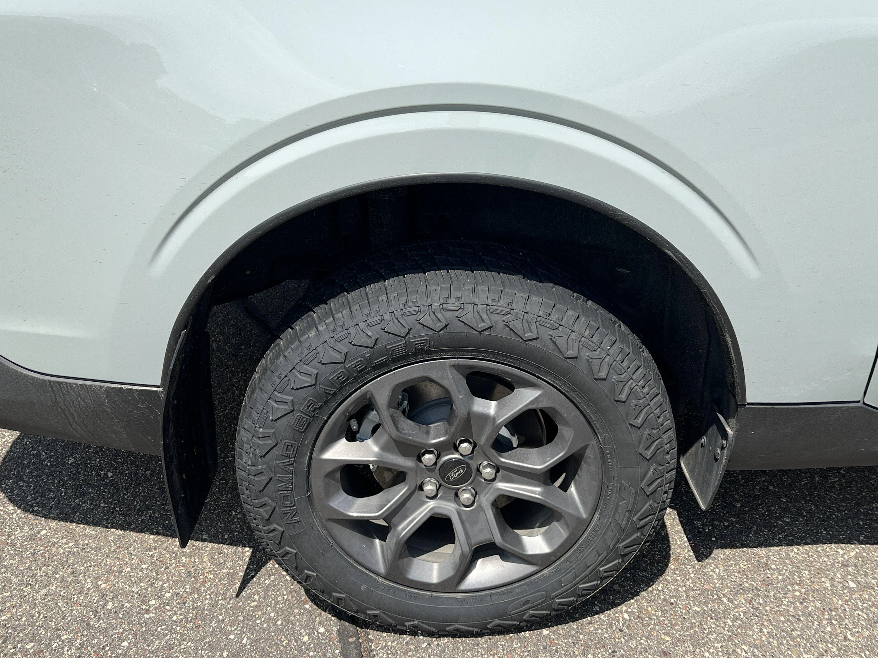 Ford Maverick Fender Edge Protection from rocks using molding tape IMG_6828