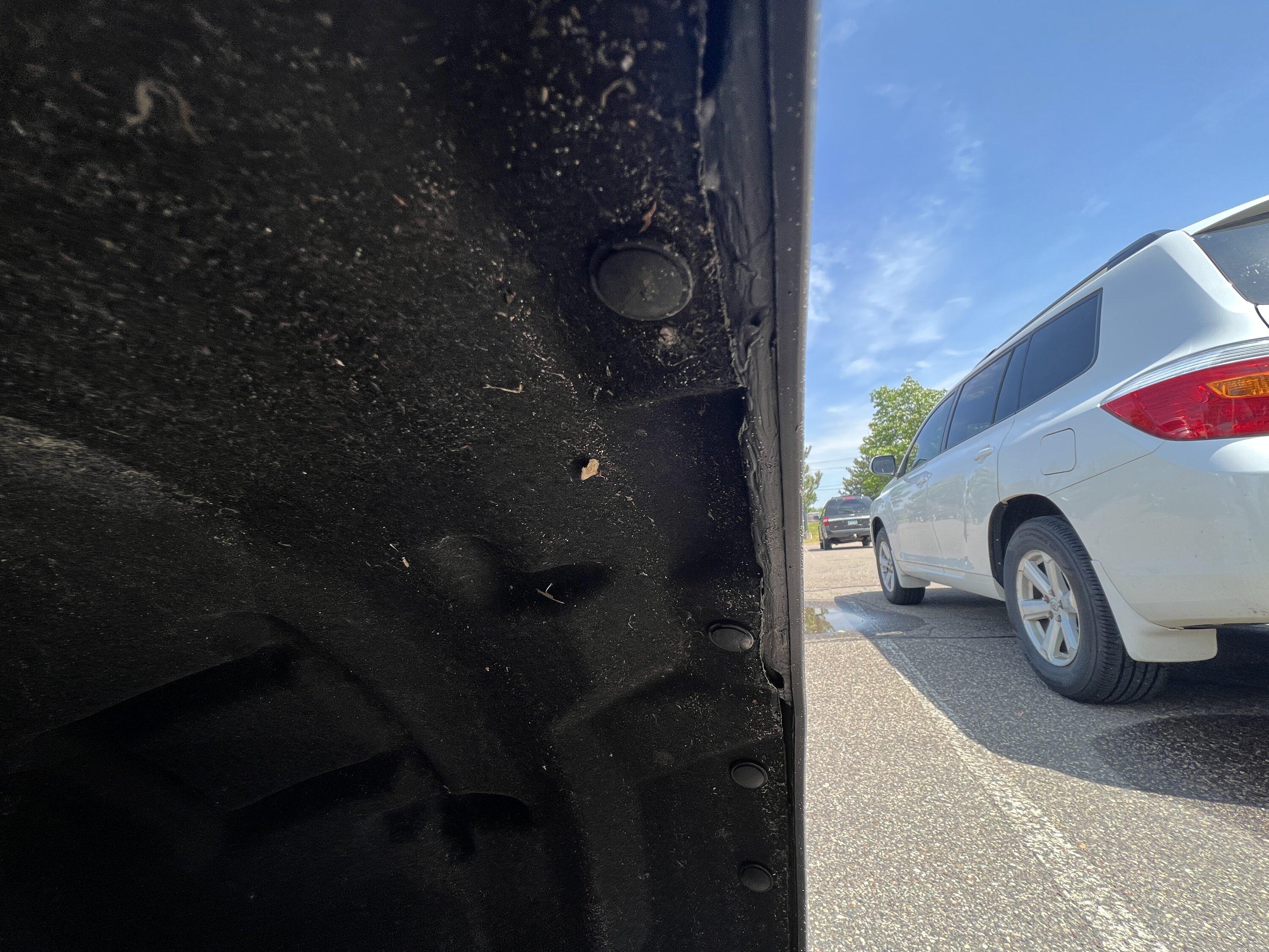 Ford Maverick Fender Edge Protection from rocks using molding tape IMG_6827.JPG