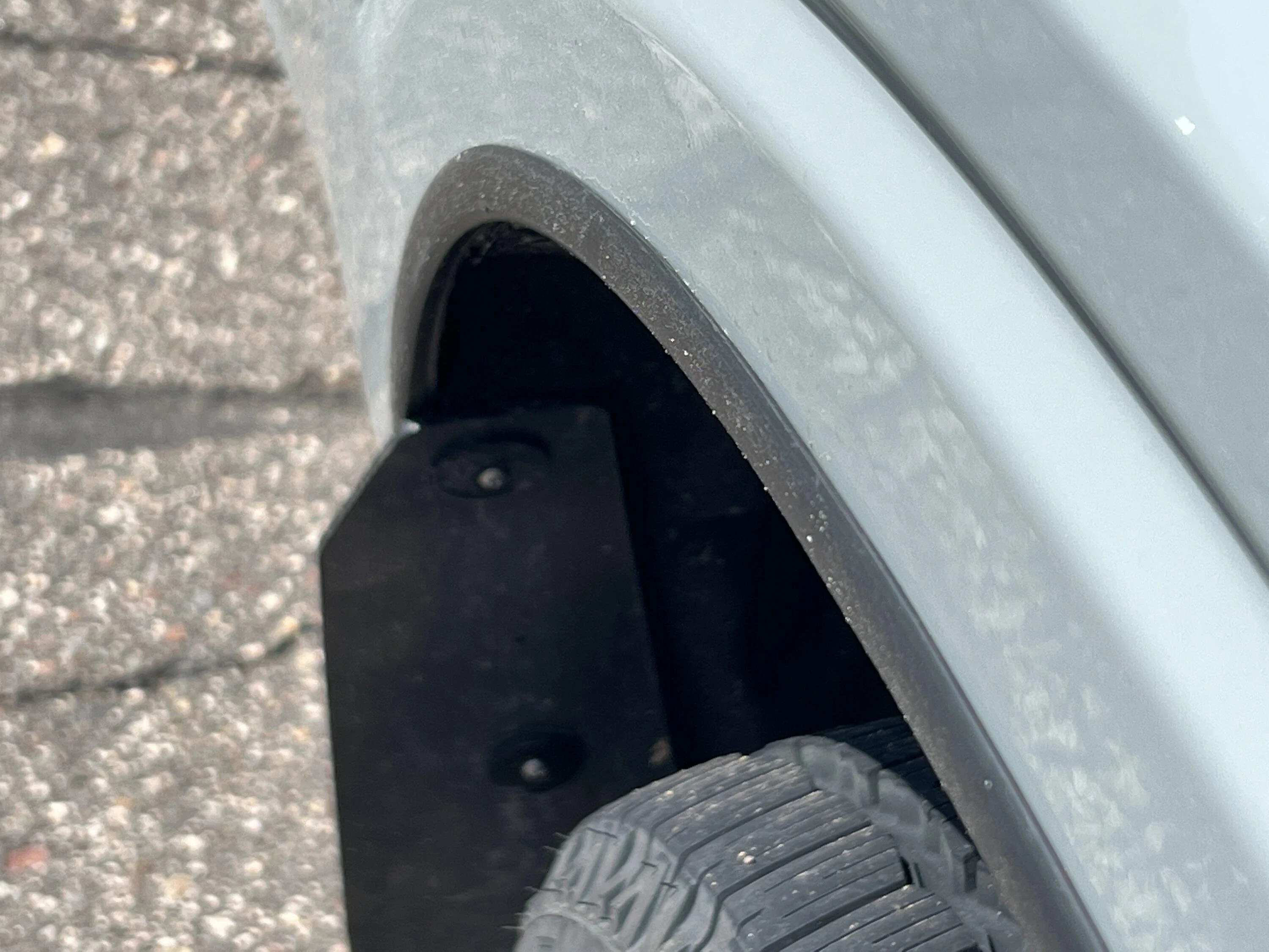 Ford Maverick Fender Edge Protection from rocks using molding tape IMG_6825