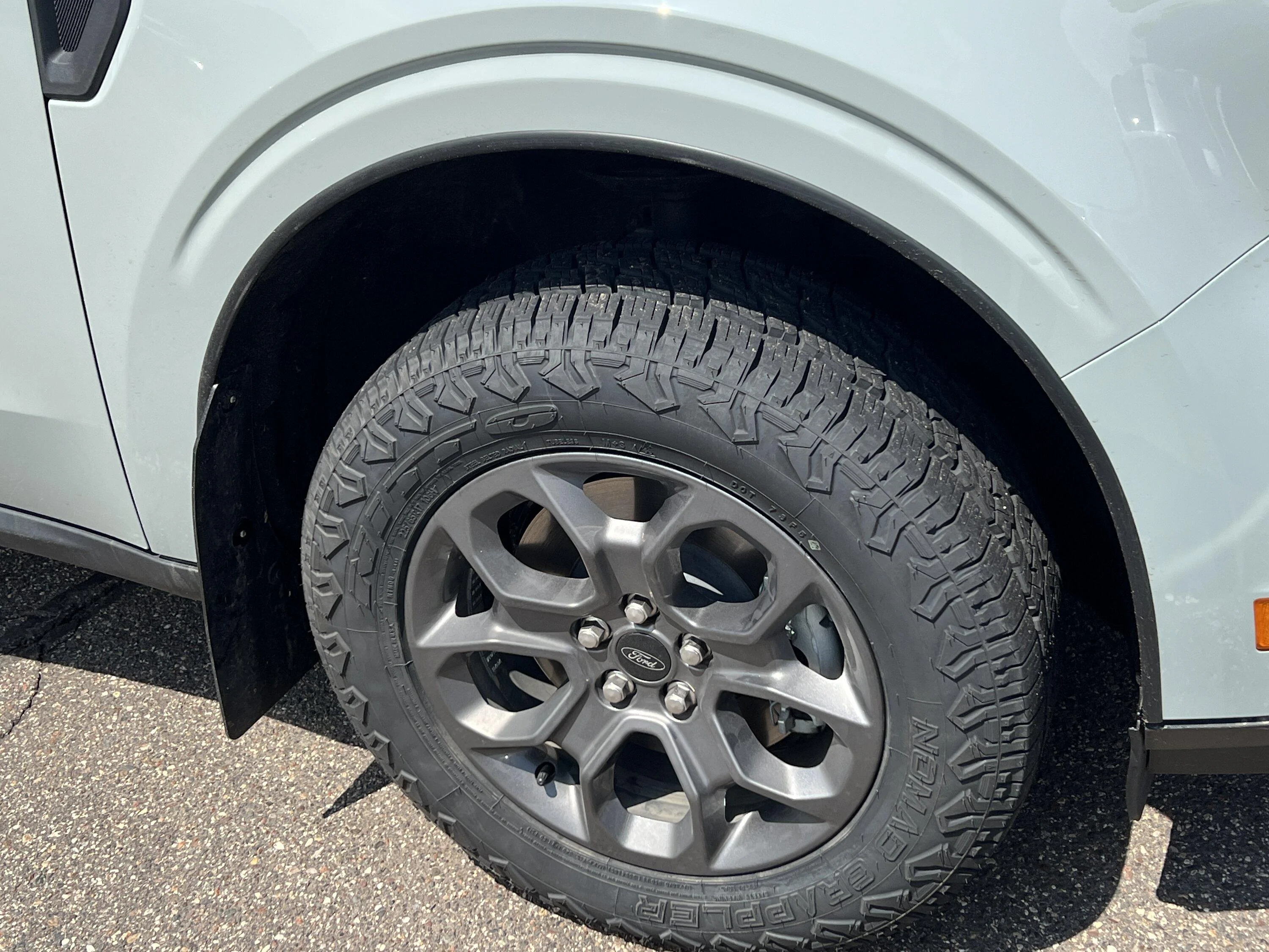 Ford Maverick Fender Edge Protection from rocks using molding tape IMG_6824
