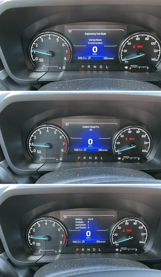 Ford Maverick Displaying coolant temp, battery charging, etc... ET_mod