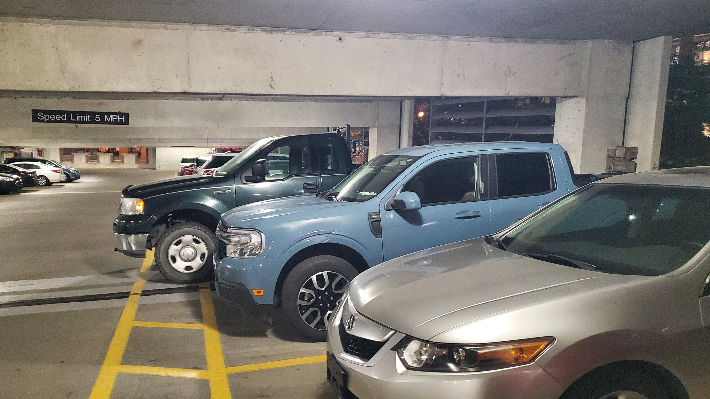 Ford Maverick Post your Maverick next to ridiculously large trucks - photos thread 20230531_220707