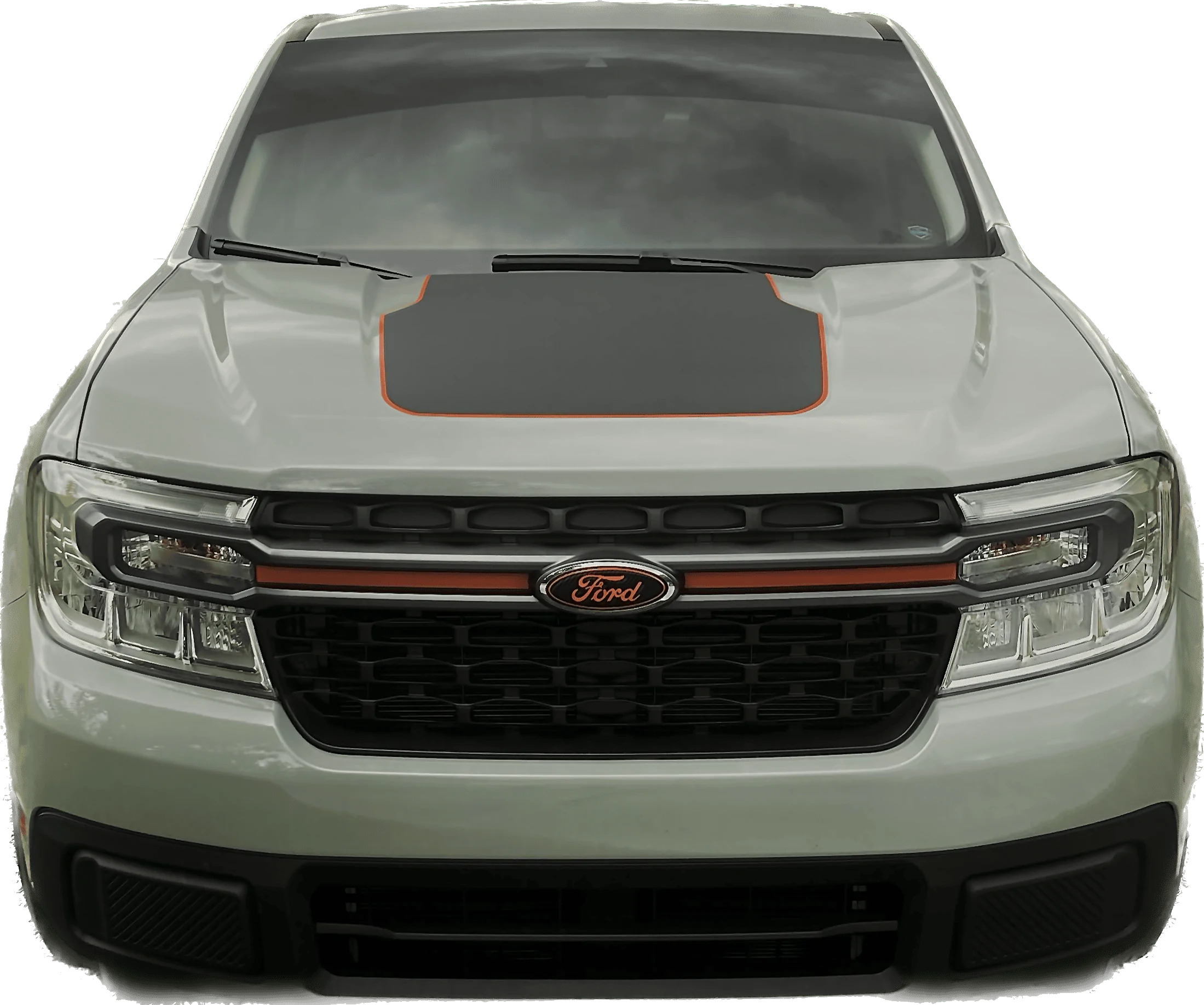 Ford Maverick INSTALLED: Front Window Tint and Headlight "Eyelid" Kit on Cactus Grey FX4 A0936D83-2DB3-4321-BAFC-08C2B5F381AC