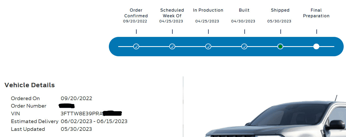 Ford Maverick Built a month ago, still not shipped 1685711649429