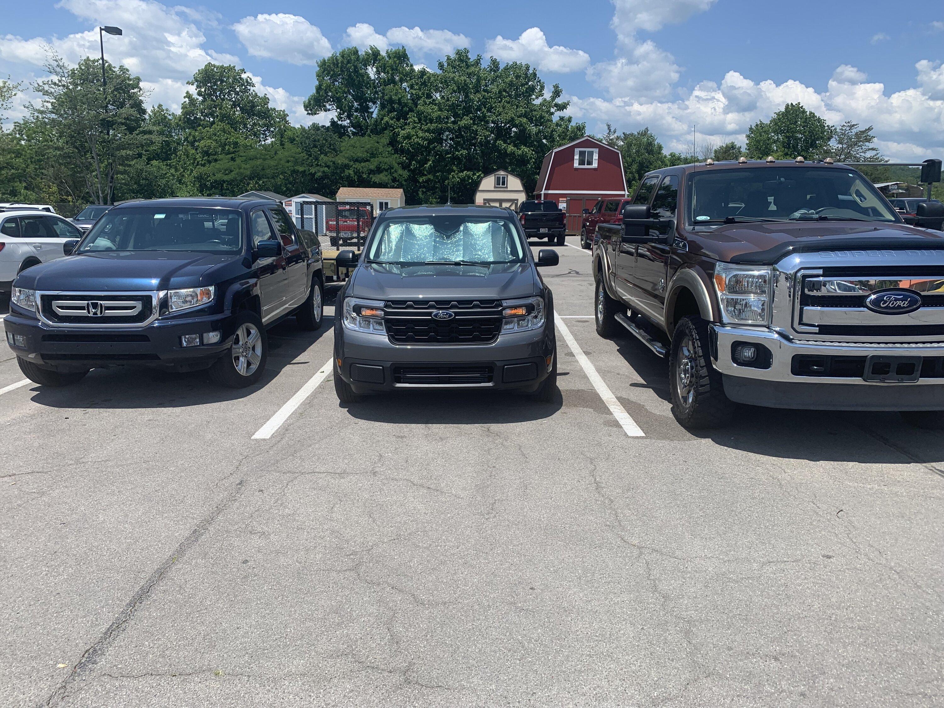 Ford Maverick Post your Maverick next to ridiculously large trucks - photos thread IMG_9216