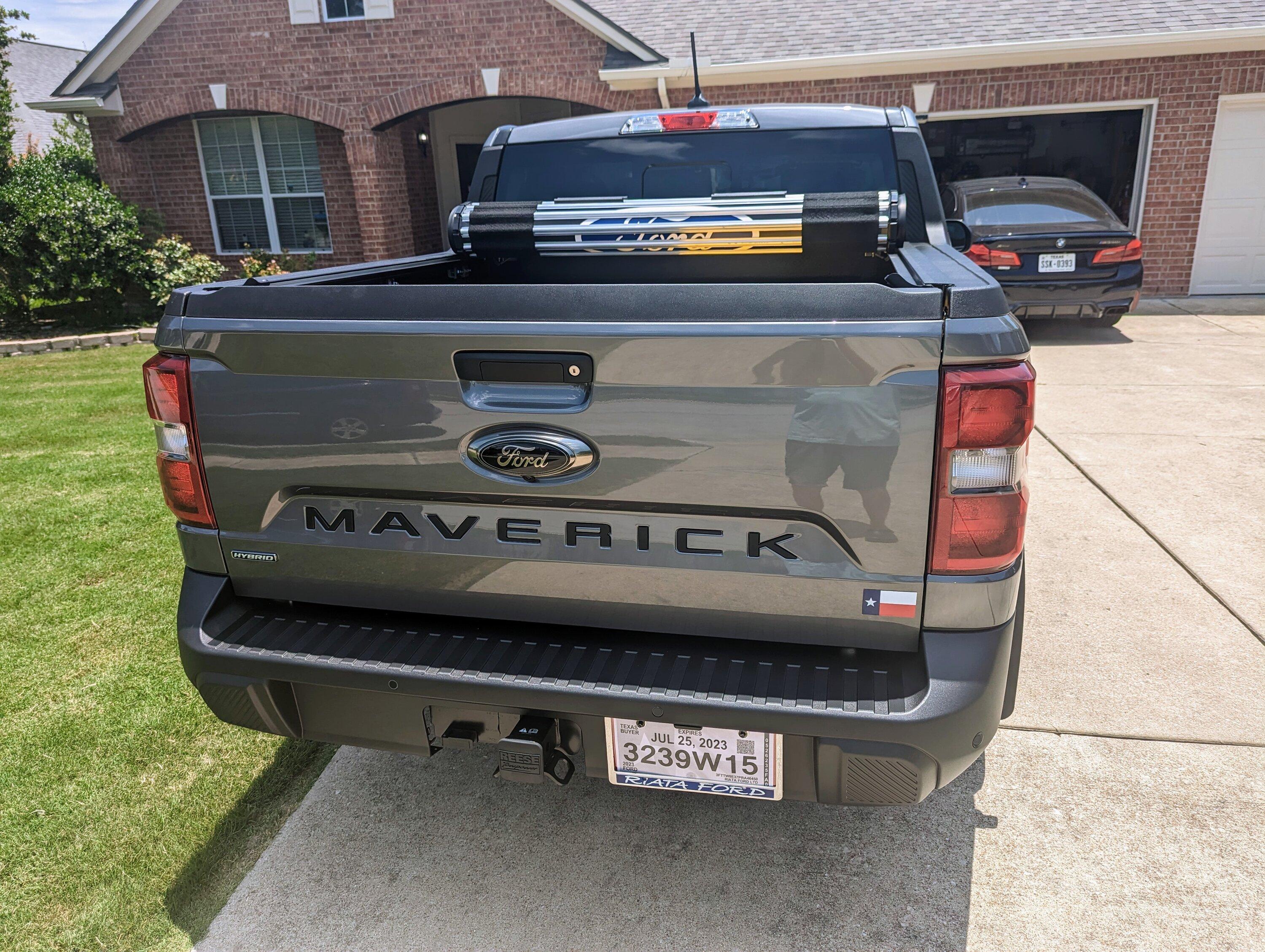 Ford Maverick It's finally here, and great dealer experience MAV with mods rear June 3 2023 PXL_20230603_180404026