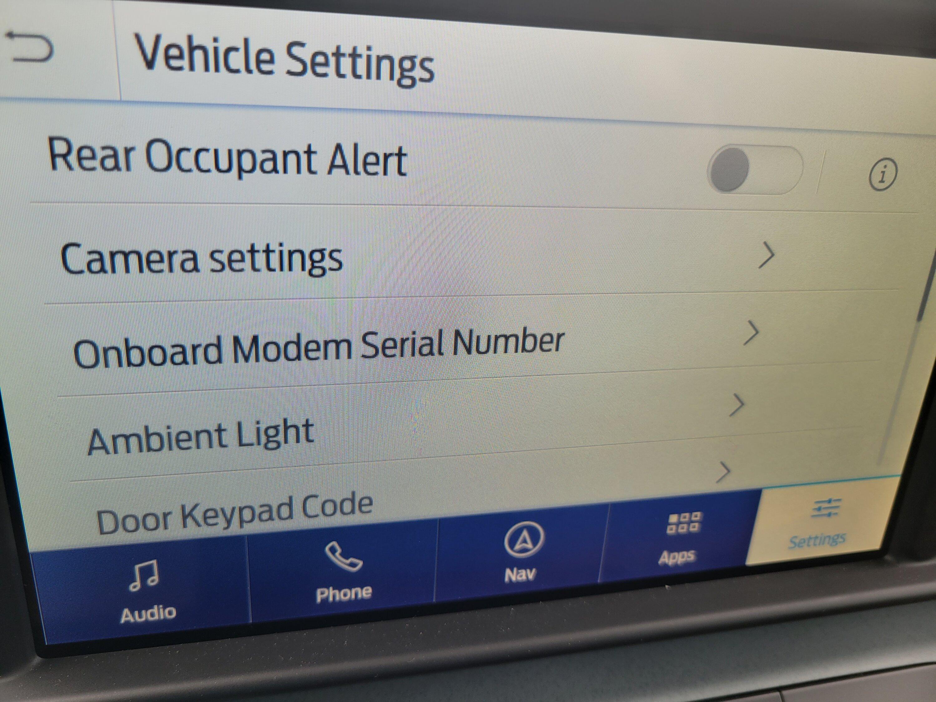 Ford Maverick Almost All Settings Are Missing 20230604_101018