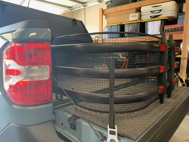 Ford Maverick Bed Extender Hack (prevents things from sliding off the bed) 2