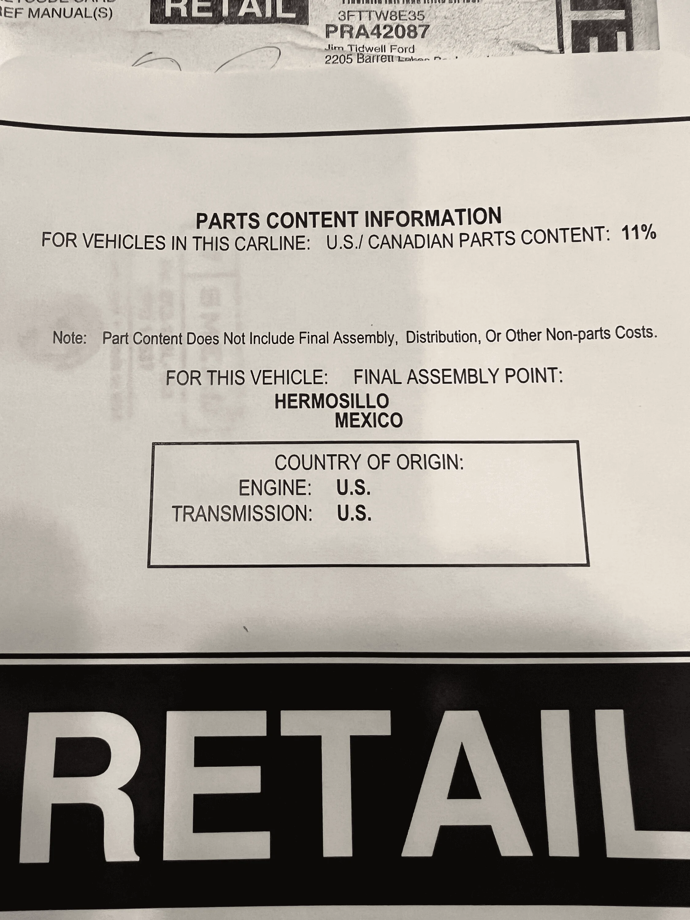 Ford Maverick Hybrid engine manufacture location? 1685965081665