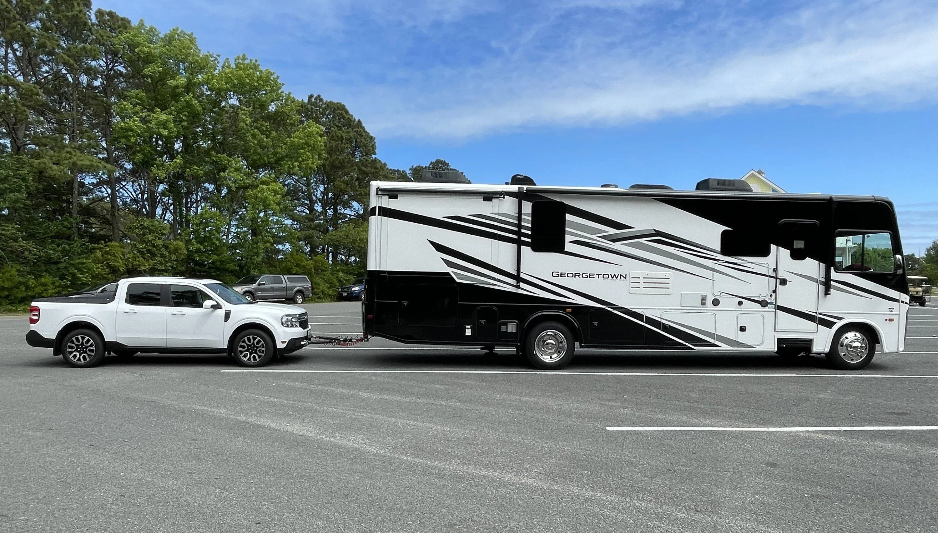 Ford Maverick First Flat Tow Behind the Motorhome RV IMG_0193