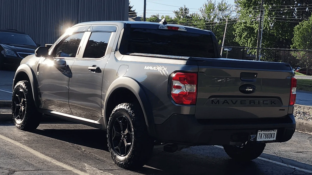 Ford Maverick Tint after Window Deflector Install 20230526_191823