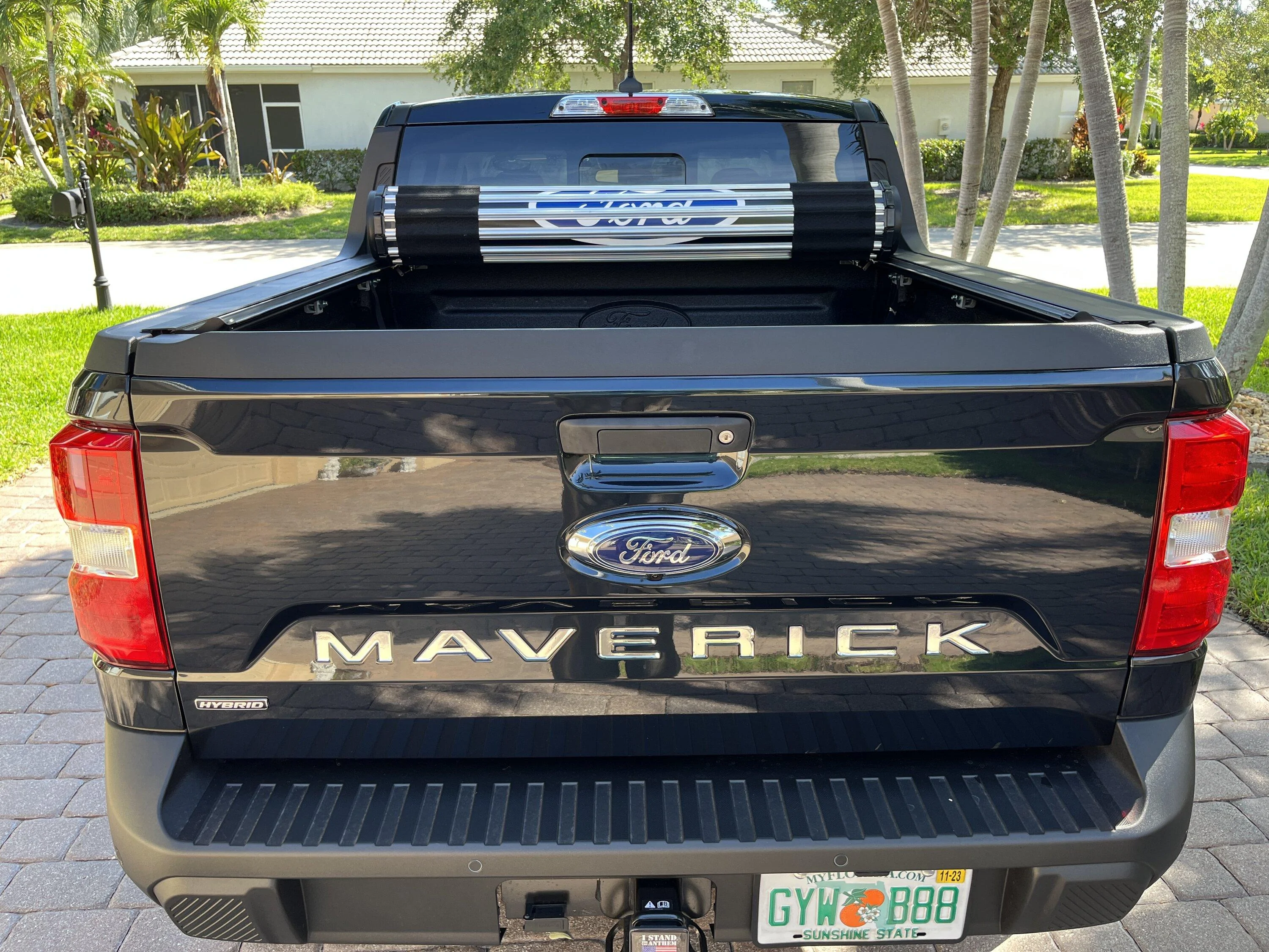 Ford Maverick Tailgate letters on Alto Blue IMG_7569