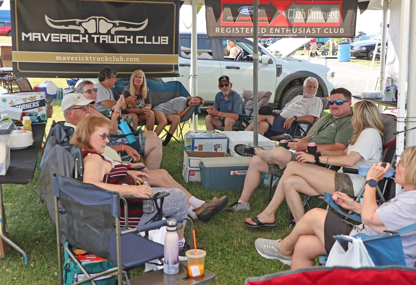 Ford Maverick MAVERICKS at 2023 CARLISLE FORD NATIONALS MTC-Tent