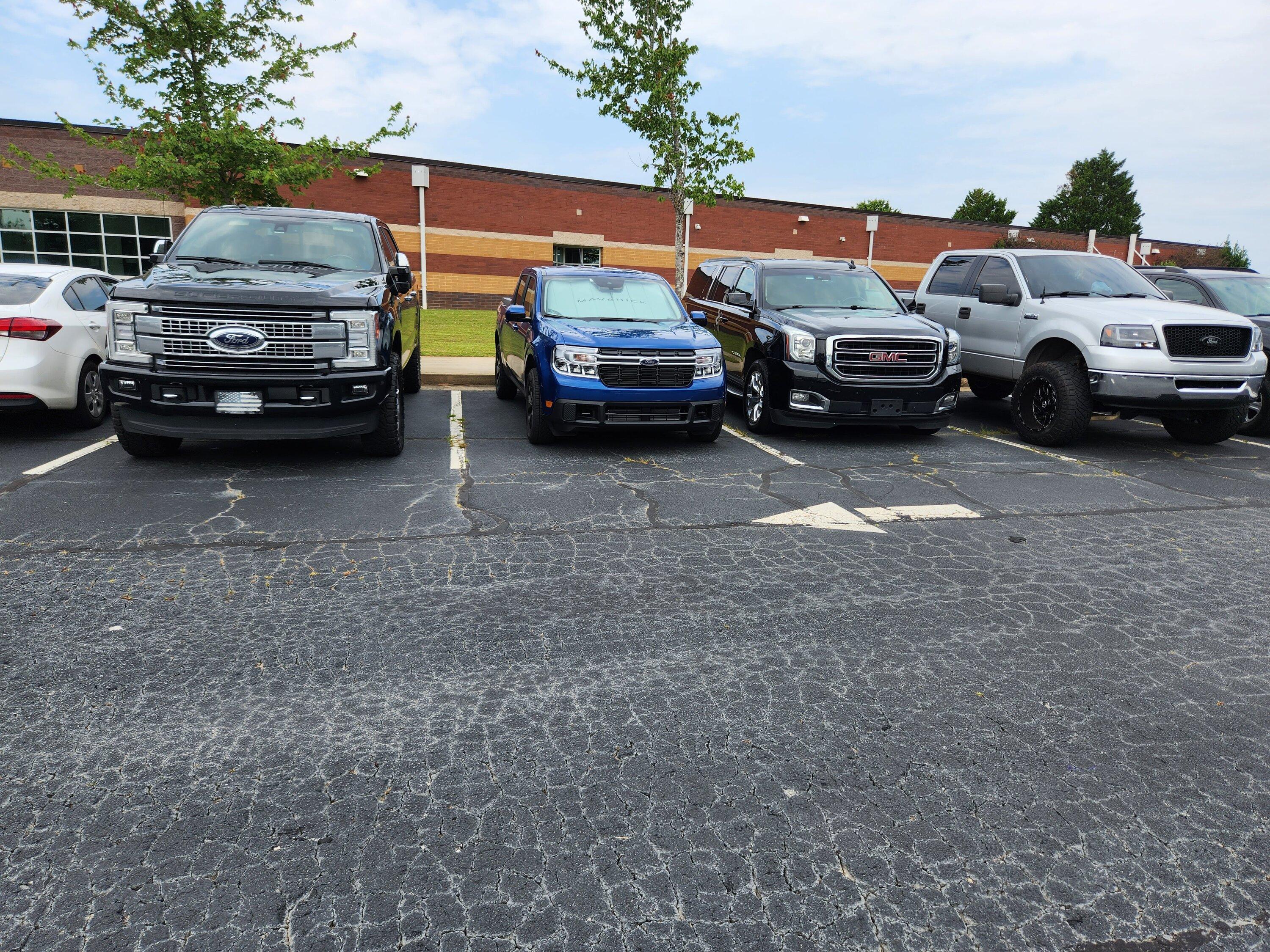 Ford Maverick Post your Maverick next to ridiculously large trucks - photos thread 20230604_113902