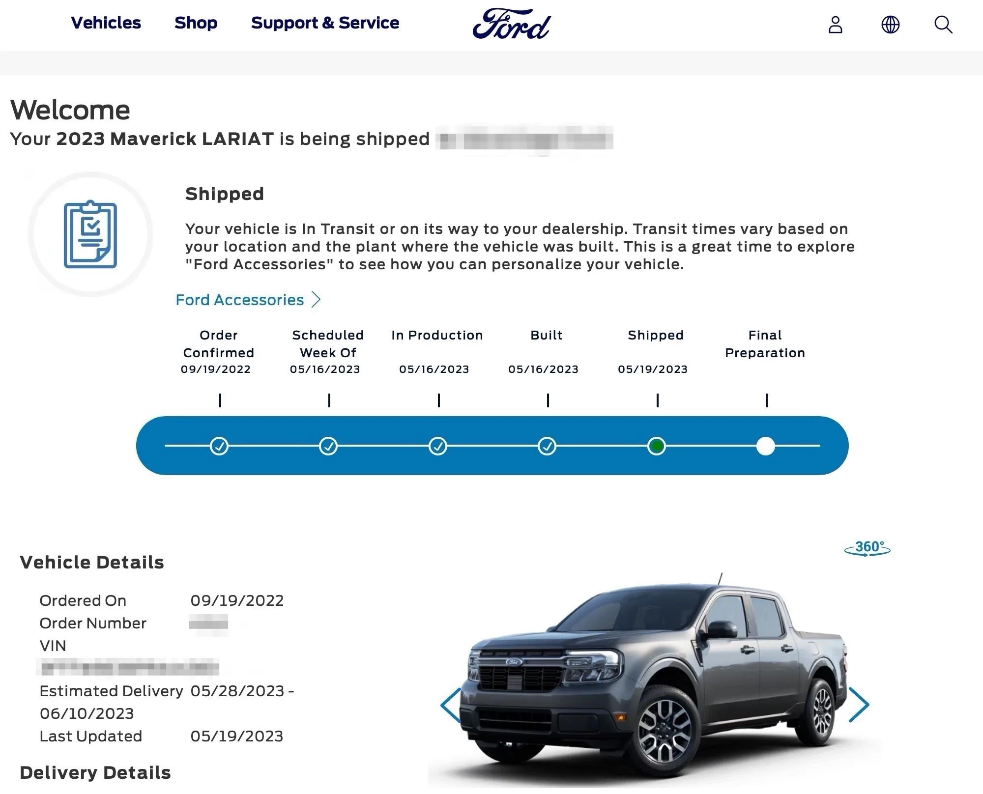 Ford Maverick November Hybrid Orders United confirmation_screenshot