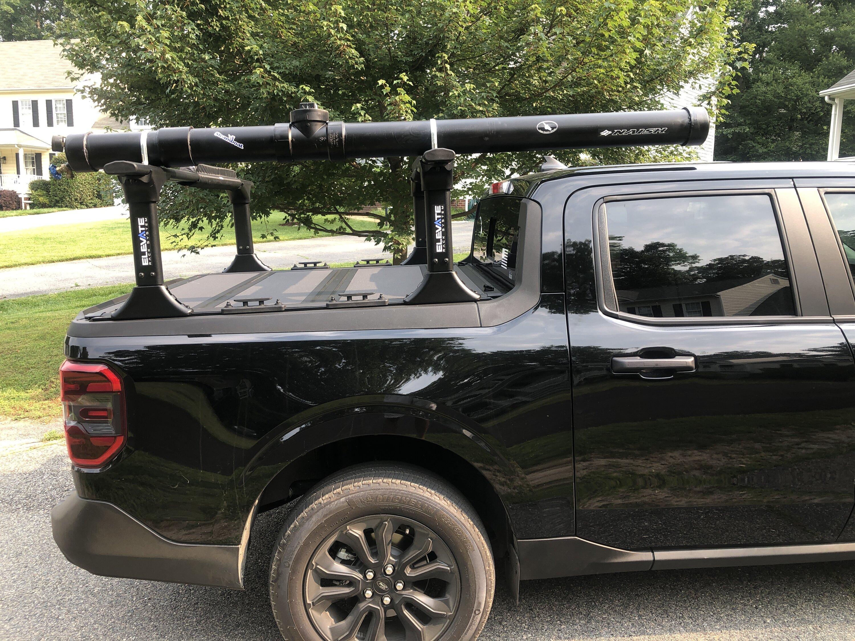 Ford Maverick Elevate Bed Racks and Bakflip Tonneau Cover Installed image