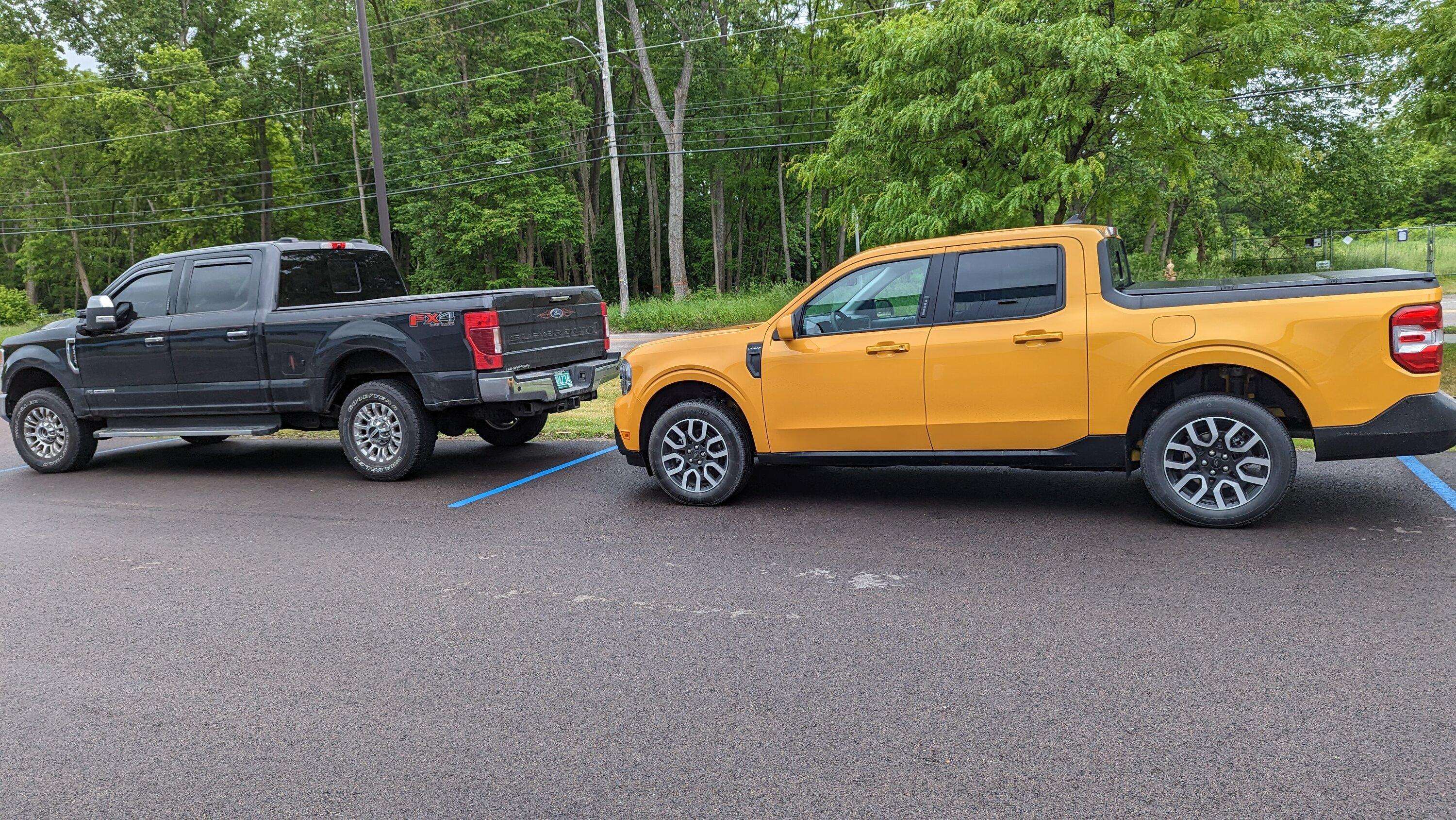 Ford Maverick Post your Maverick next to ridiculously large trucks - photos thread PXL_20230608_140208926.MP