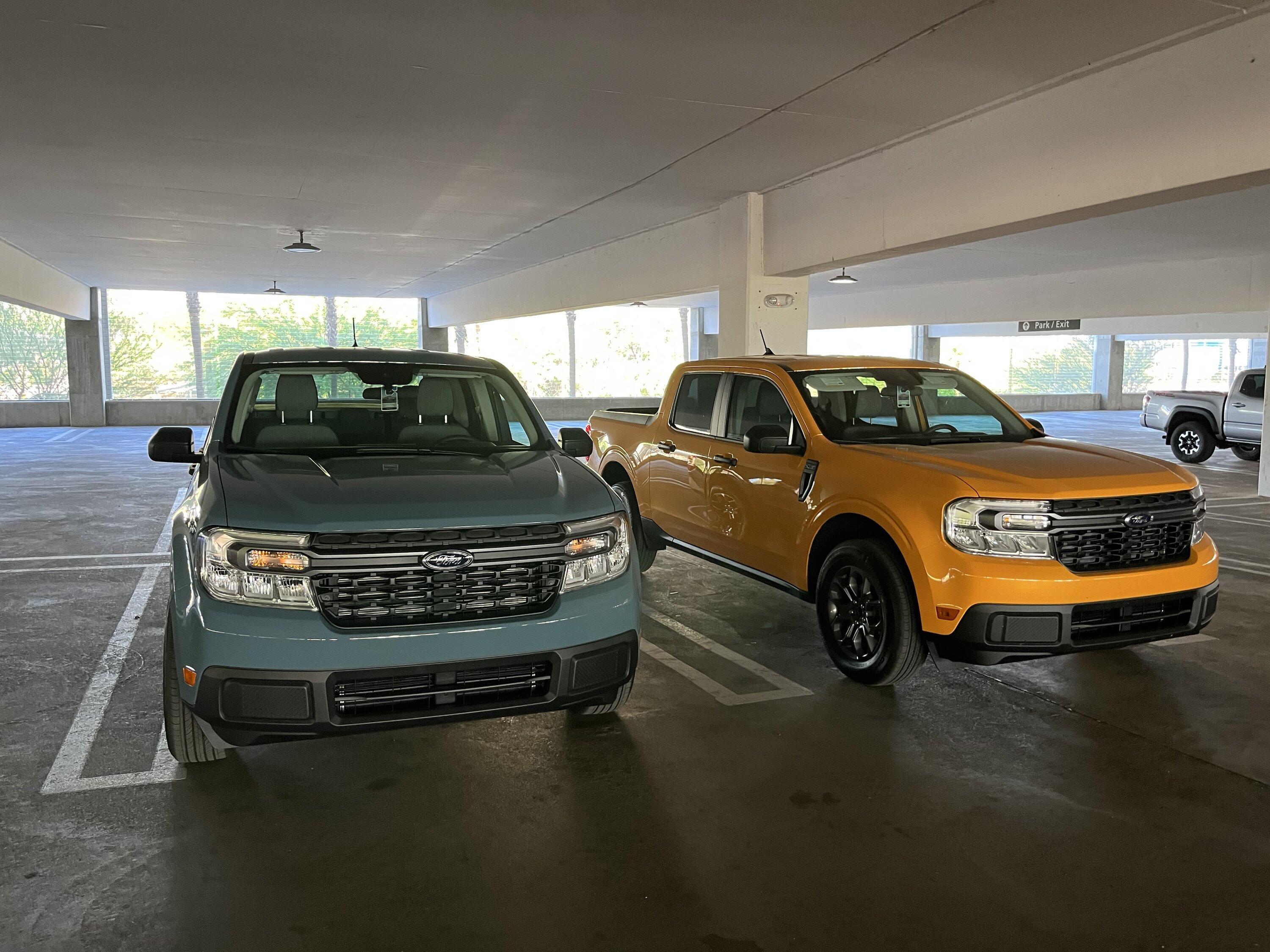 Ford Maverick Made a friend in the parking garage IMG_2418[1].JPG