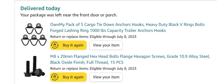 Ford Maverick Where can I buy these? hold down and bolts (2)
