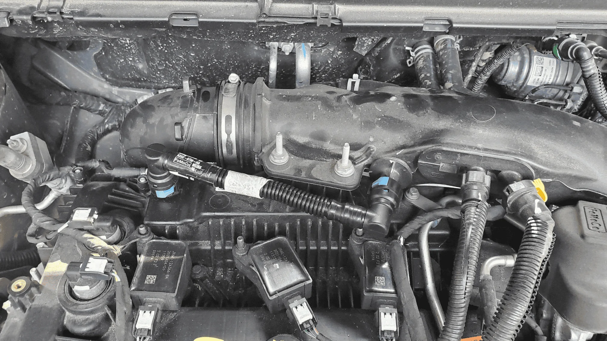 Ford Maverick Cheap $30 Oil Catch Can Finally Installed! Looks perfect! 1686314520317