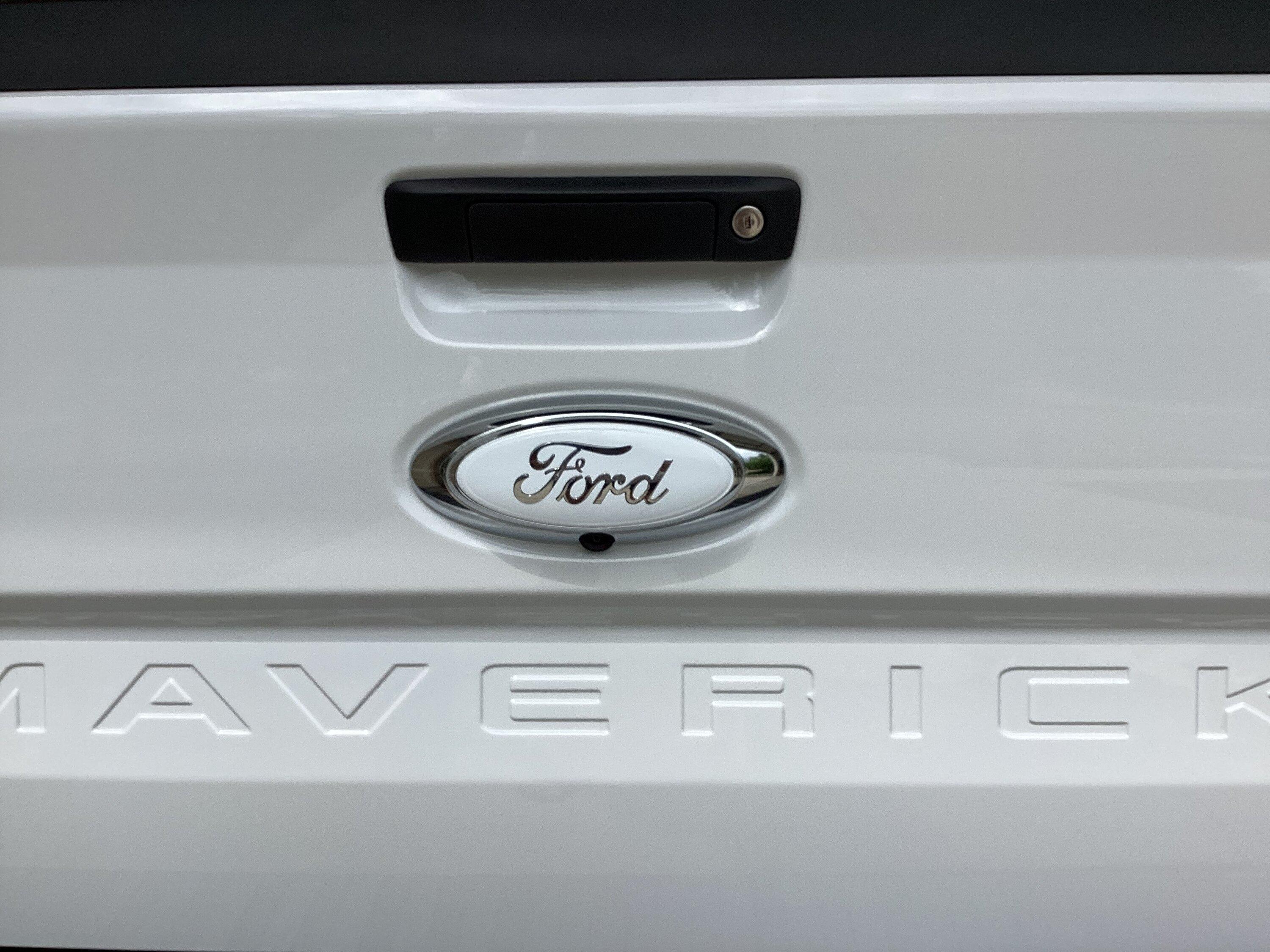 Ford Maverick Rear badge housing- chrome to black IMG_0146