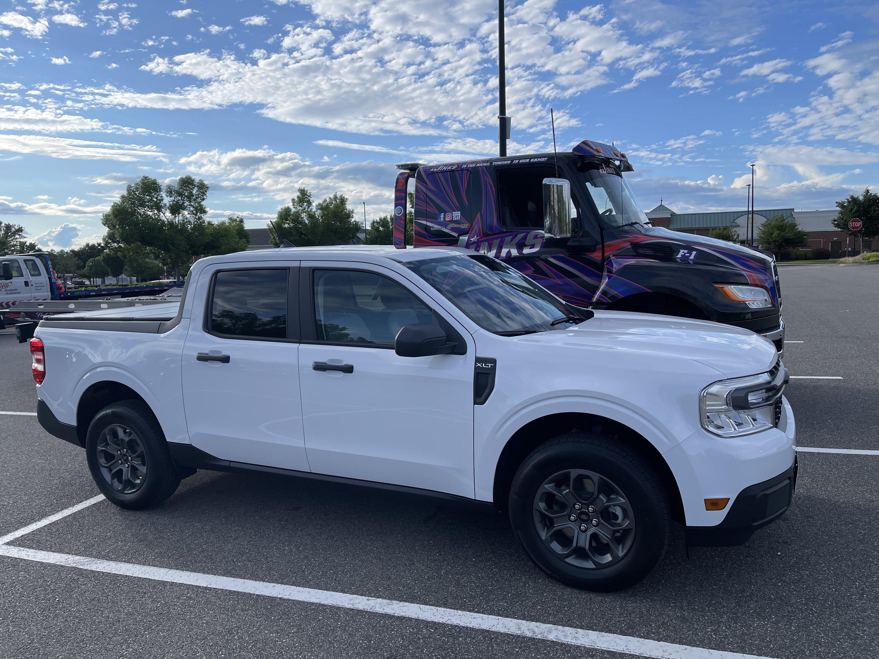 Ford Maverick Post your Maverick next to ridiculously large trucks - photos thread CB0FD922-BC74-4AB7-878D-74A139323526