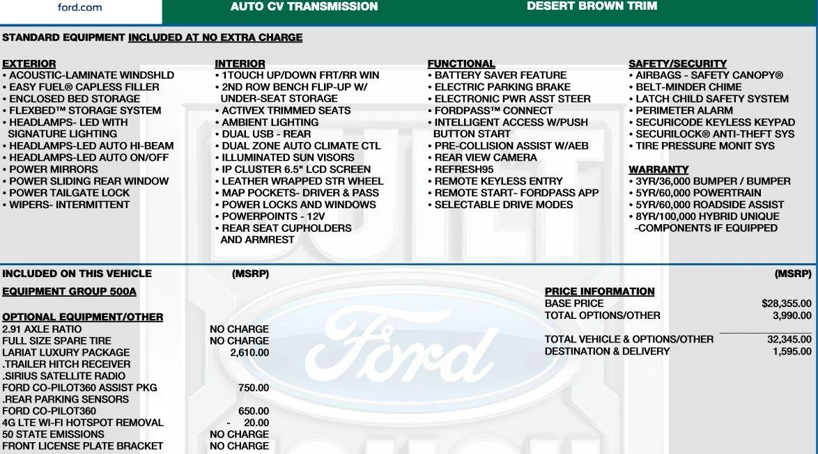 Ford Maverick 📬 4/13/23 Scheduling Email Received Group [EMAILS NOW ARRIVING!] tiny window sticker