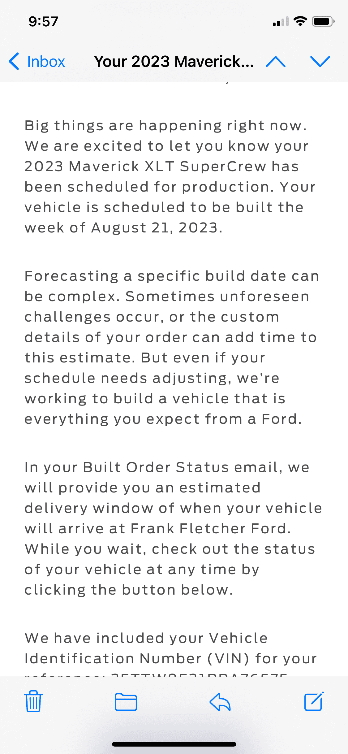 Ford Maverick 📬 6/15/23 Scheduling Email Received Group [EMAILS NOW ARRIVING!] IMG_5734