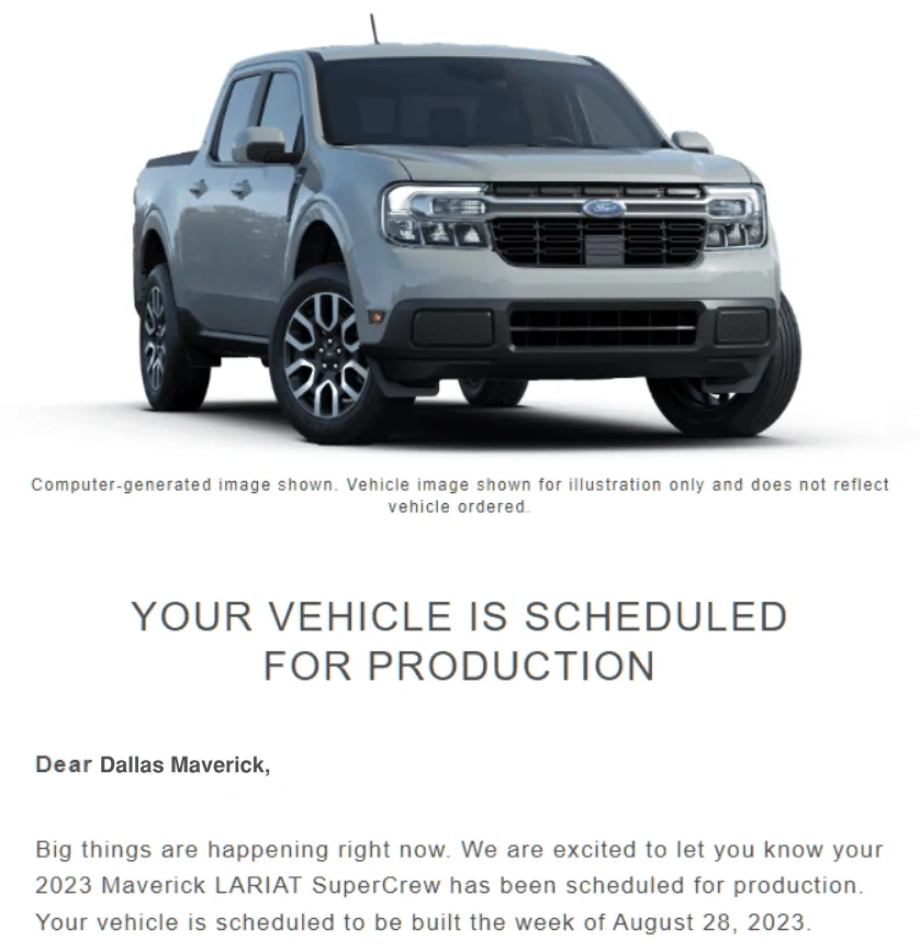 Ford Maverick 📬 6/15/23 Scheduling Email Received Group [EMAILS NOW ARRIVING!] Screenshot 2023-06-15 100914