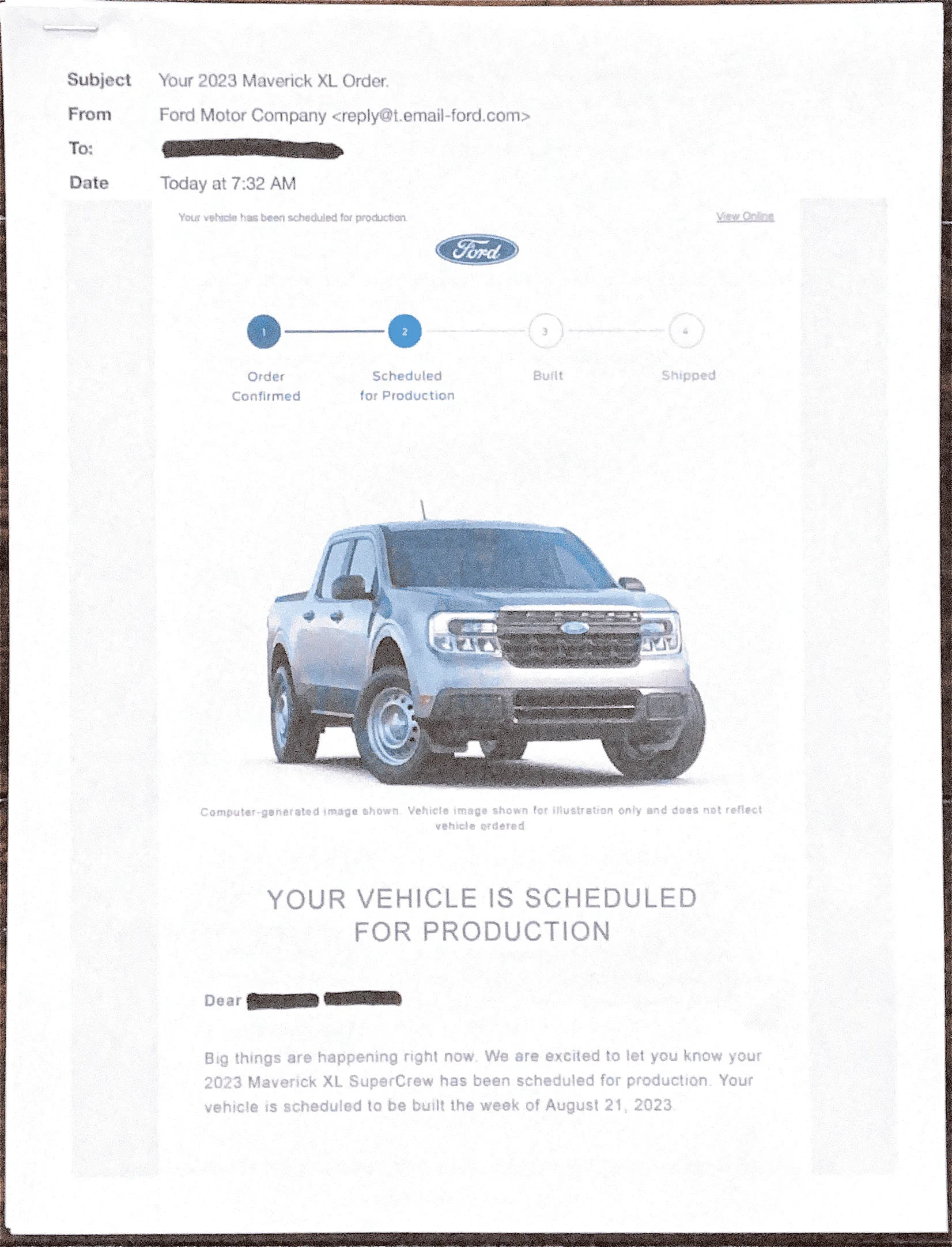 Ford Maverick 📬 6/15/23 Scheduling Email Received Group [EMAILS NOW ARRIVING!] 1686847556831