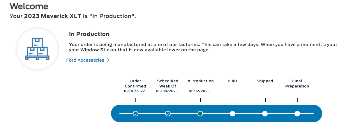 Ford Maverick 45 Day Email of Production Delay but Modules have "Popped" already 1686859585271