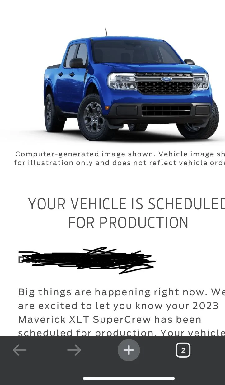 Ford Maverick 📬 6/15/23 Scheduling Email Received Group [EMAILS NOW ARRIVING!] IMG_2276