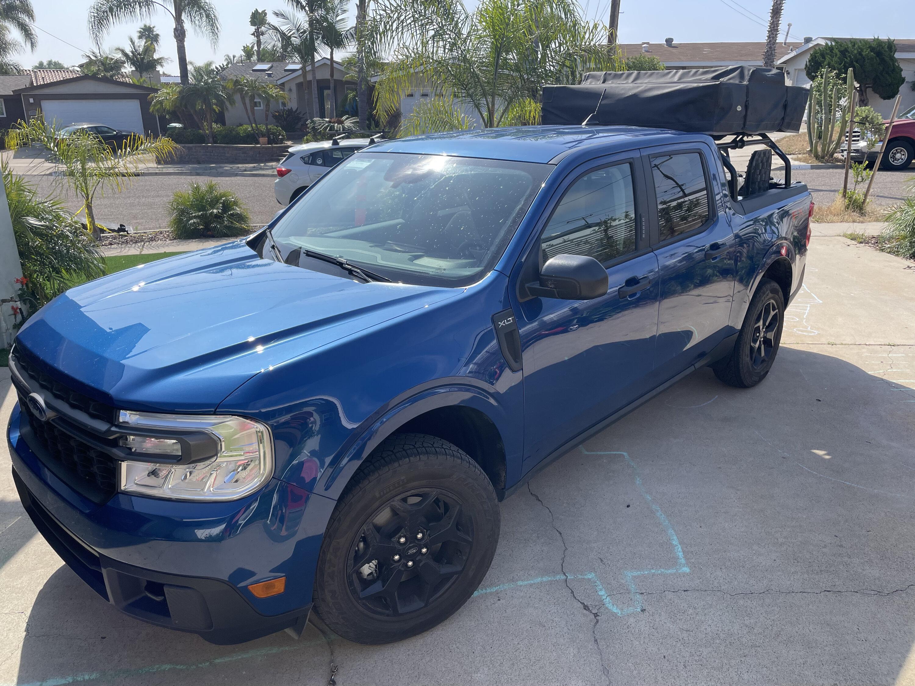 Ford Maverick FX4 Offroad with RTT and Tuffstuff Bed Rack + Video Footage Mav Clean