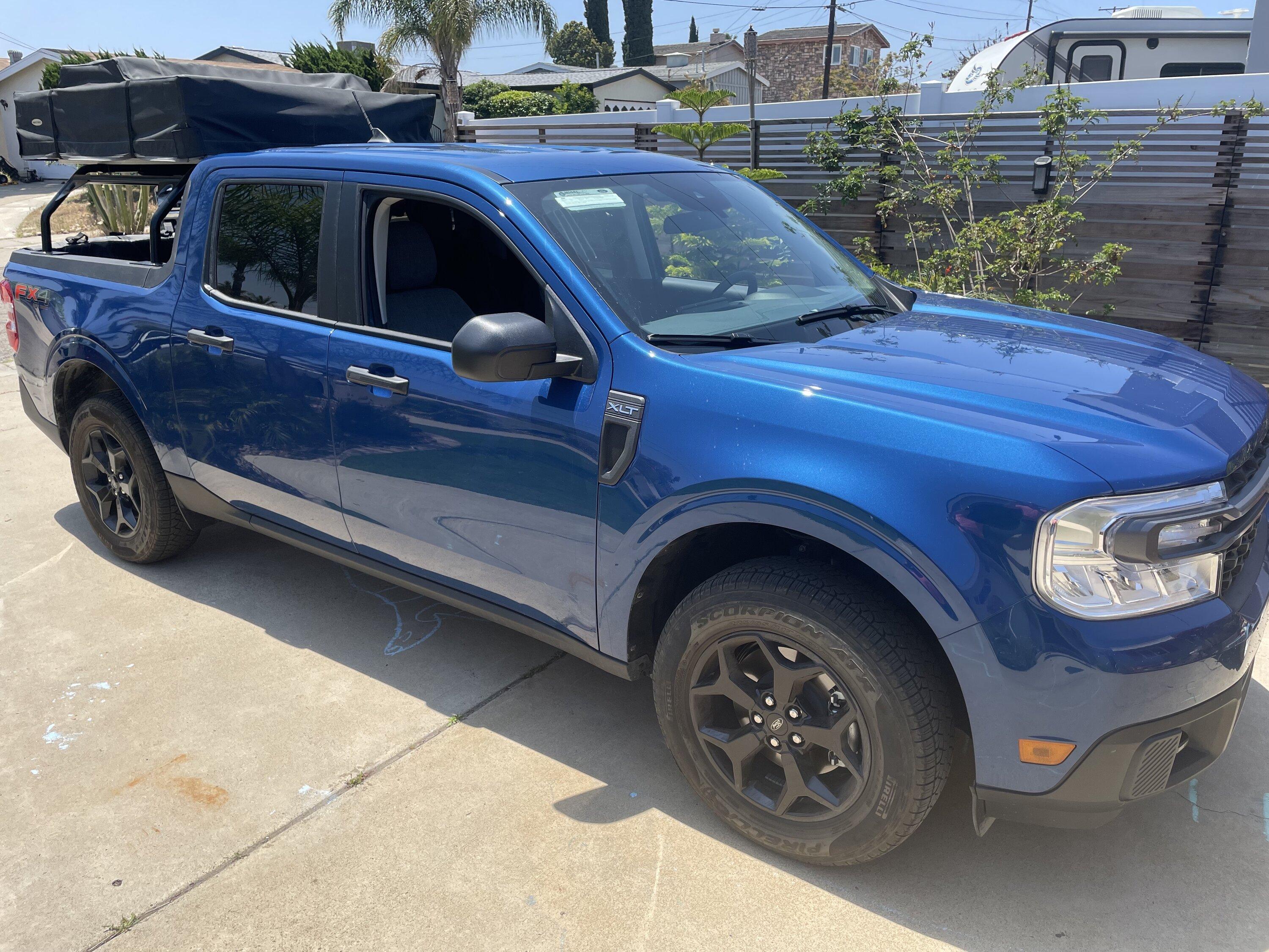 Ford Maverick FX4 Offroad with RTT and Tuffstuff Bed Rack + Video Footage Left
